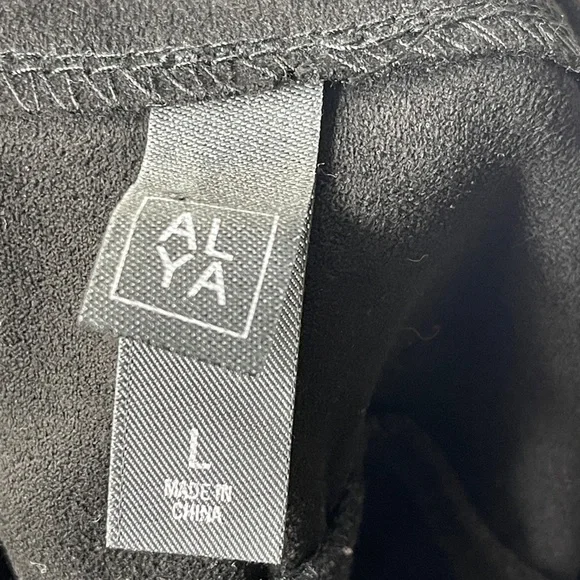 Alya Black Fringe Faux Suede Mini Skirt Size Large Western Style Cowgirl - Picture 7 of 8